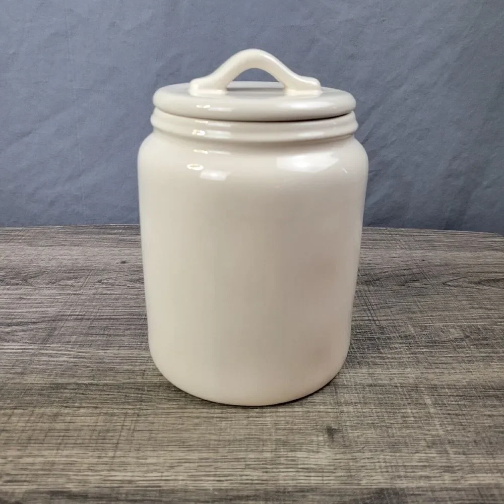 Rae Dunn Artisan Collection Farmhouse Minimilist Egg Hunt‎ Ceramic Canister